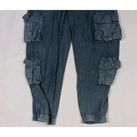 Hard Tail Forever Cargo Jogger Pants Size XXL Waffle Knit Gray Pull On Casual - Picture 3 of 7